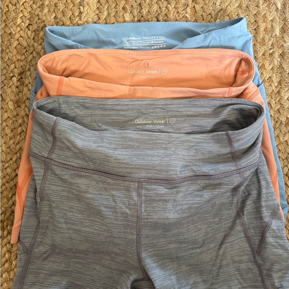 Outdoor Voices bike short bundle- 3 pairs